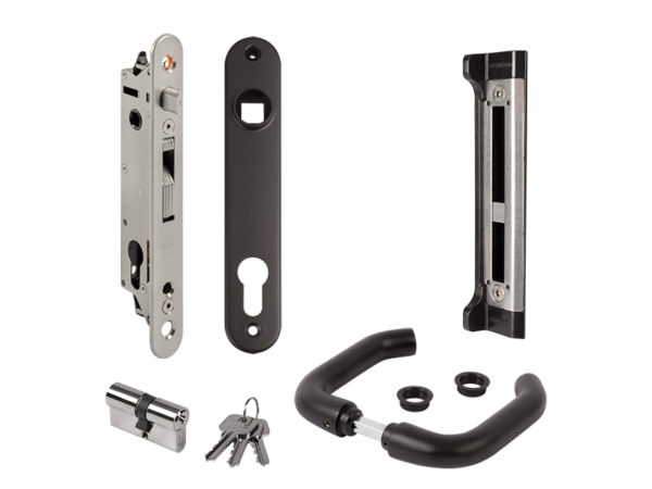 Black Locinox FORTY Lock set with black handles. Designed for 40mm box ...